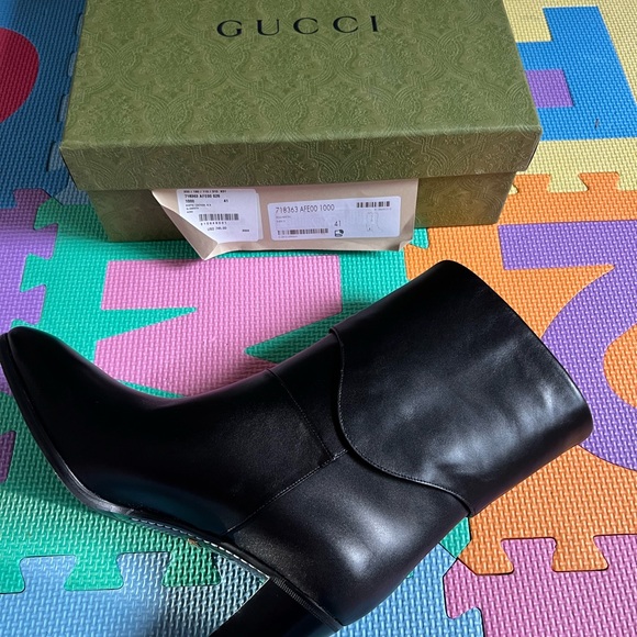 NWT #718363 Gucci Elizabeth ankles boots black - Picture 3 of 9
